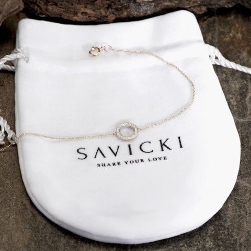 Bransoletka Savicki: dwukolorowe złoto, diamenty